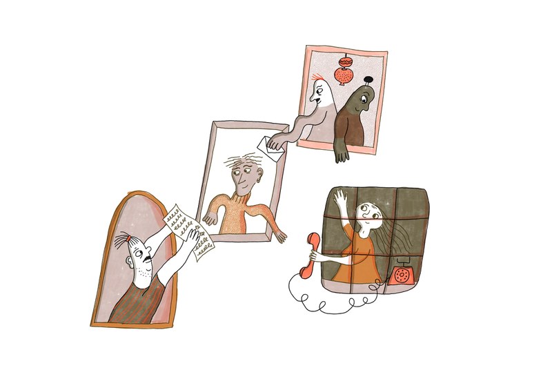 Illustratie Netwerk Wit